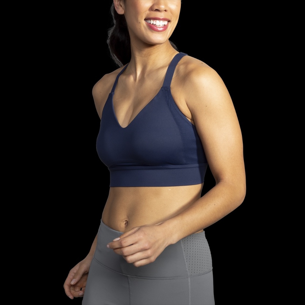 Navy Brooks Running Drive Interlace Run Bra